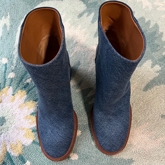 Chloe Edith Denim & Leather Short Boots - Picture 8 of 16